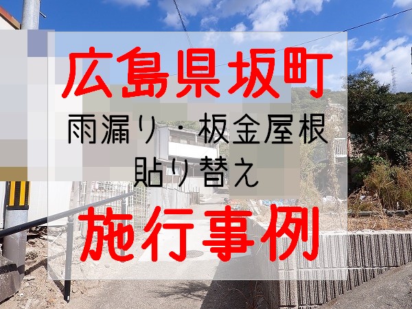 広島県坂町　グーグルビジネス　サムネイル　雨漏り　板金屋根調査